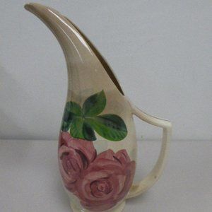 RED WING CONCORD LEXINGTON ROSE water pitcher 14" tall 40s 50s floral mcm